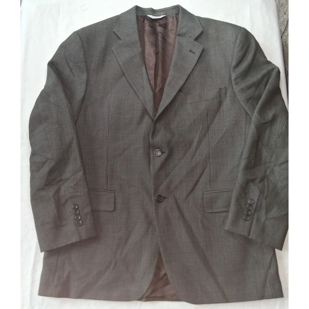 Joseph & Feiss International Mens‎ 44 Regular Houndstooth Wool Blazer Jacket